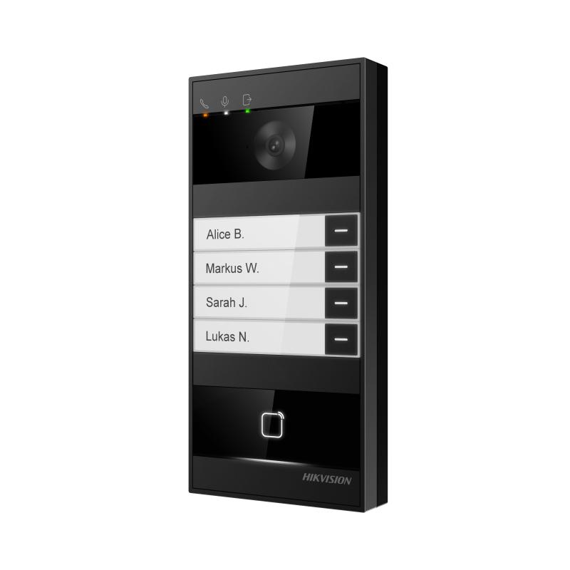 IP вызывная панель HIKVISION DS-KV8114-NWE1 4MP,150°,WiFi,Mifare,Bluetooth,PoE,IP66, IK08 Metal