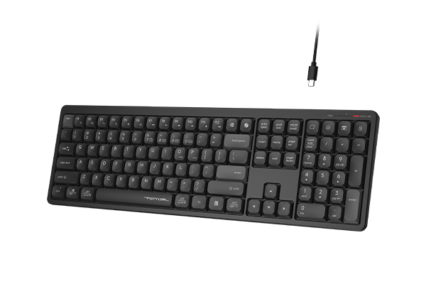 A4TECH FSTYLER FBX55C SCISSOR BLUETOOTH+2.4G WIRELESS RECHARGEABLE KEYBOARD USB BLACK US+RUSSIAN