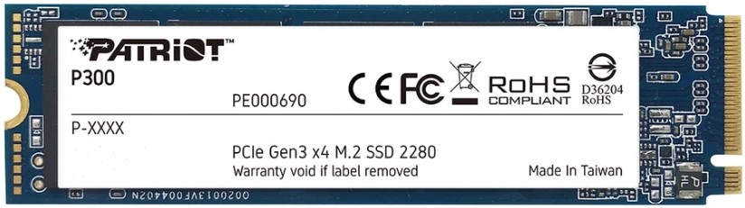 SSD PATRIOT P300 512GB M.2 2280 PCIe 3.0 x4 NVMe 1700/1200