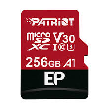 Micro Secure Digital Card (Trans Flash) 256GB HC10 PATRIOT EP SERIES V30 A1 UHS-I 3.0 90MB/s