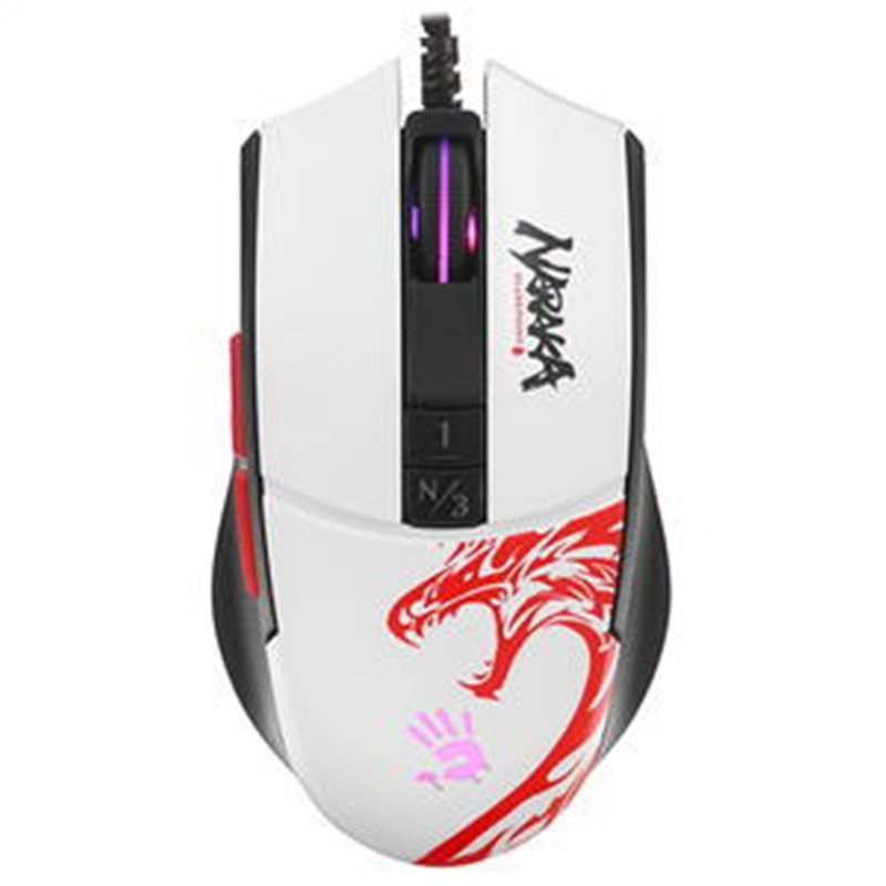 A4TECH BLOODY L65 MAX LIGHTWEIGHT GAMING 12000CPI NARAKA RGB METAL FEET ACTIVE USB