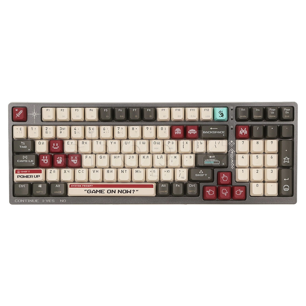 A4TECH BLOODY S98 BLOODY PIXELS RED GAMING MECHANICAL BLMS RED PLUS SWITCH RGB KEYBOARD USB US+RUS