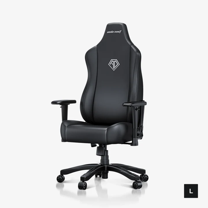Gaming Chair AD23-XL-01-B-PV AndaSeat Novis BLACK 1D Armrest 60mm wheels PVC Leather