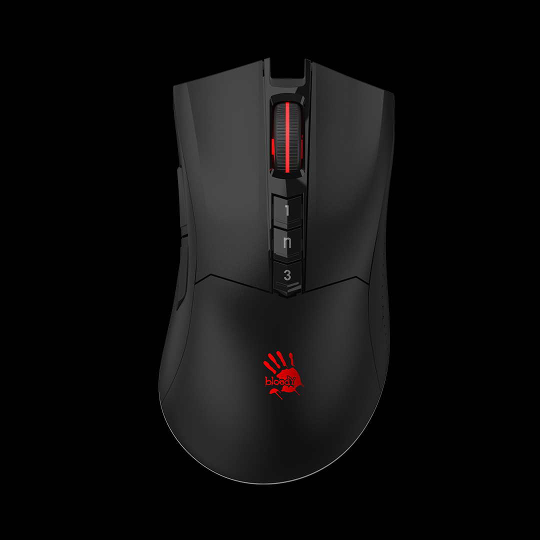 A4TECH BLOODY R90 PLUS WIRELESS GAMING MOUSE IR MICRO-SWITCH METAL FEET CORE3 ACTIVE USB BLACK