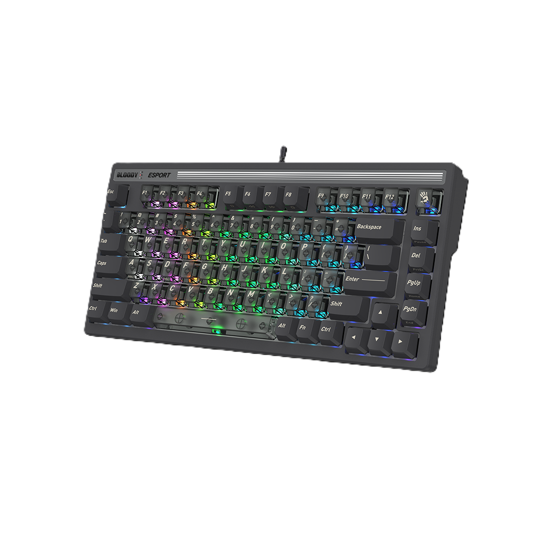 A4TECH BLOODY LK72R ESPORTS LIGHT STRIKE GAMING MECHANICAL RGB KEYBOARD USB US+RUSSIAN