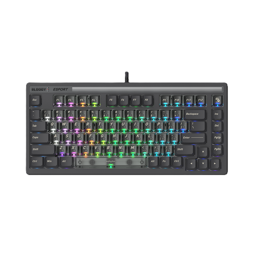 A4TECH BLOODY LK72R ESPORTS LIGHT STRIKE GAMING MECHANICAL RGB KEYBOARD USB US+RUSSIAN