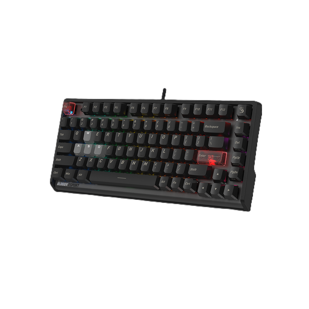 A4TECH BLOODY LK70 ESPORTS LIGHT STRIKE GAMING MECHANICAL NEON KEYBOARD USB US+RUSSIAN
