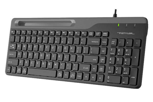 A4TECH FSTYLER FK25 MULTIMEDIA COMPACT KEYBOARD USB BLACK US+RUSSIAN