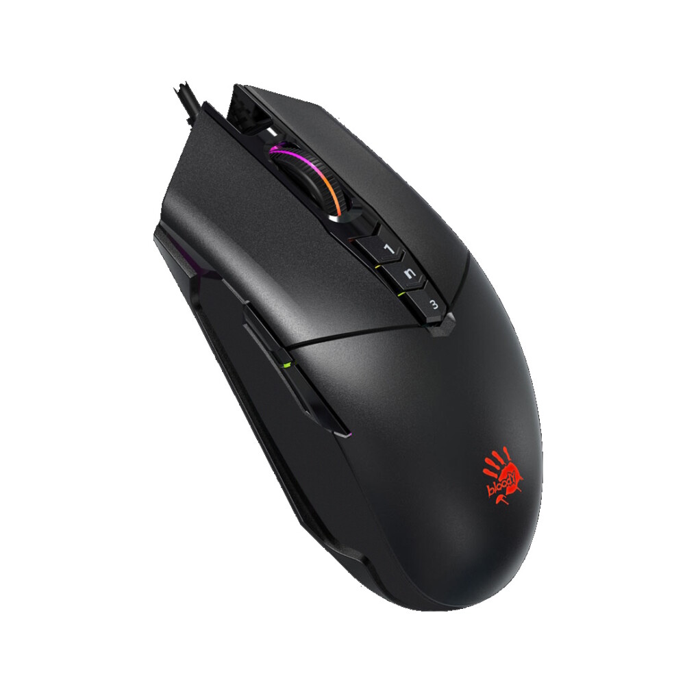 A4TECH BLOODY P91S RGB GAMING MOUSE STONE BLACK METAL FEET ACTIVE USB BLACK