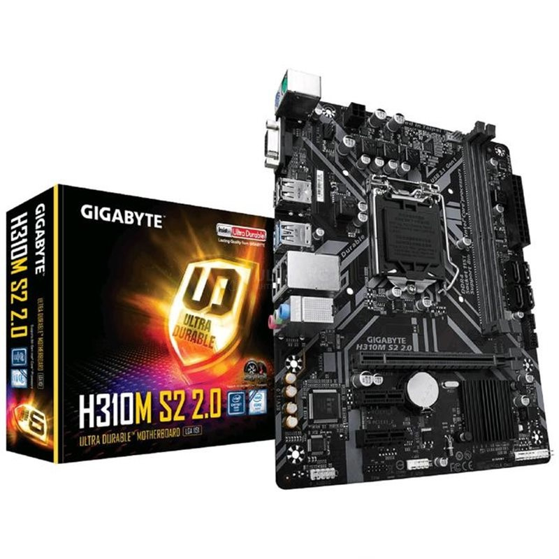 MB LGA1151v2 Gigabyte H310M S2,2xDDR4,10xUSB,4xSATAIII,mATX,PCIe16x,PCIE,VGA