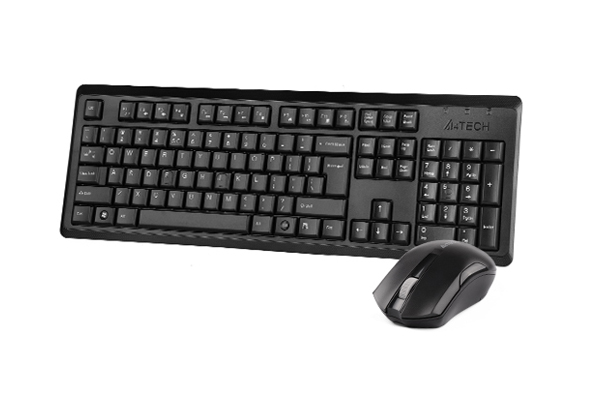 A4TECH 4200N (GK-92+G3-220N) V-TRACK WIRELESS KEYBOARD+MOUSE SET USB BLACK US+RUSSIAN