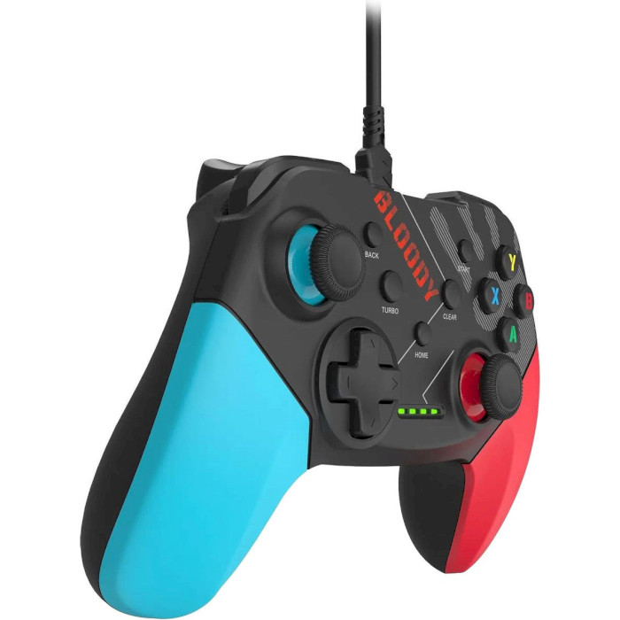 A4TECH BLOODY GP30 USB WIRED GAMEPAD SPORTS BLUE
