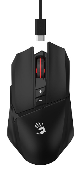A4TECH BLOODY R36 ULTRA WAVELINK DUAL WIRELESS 12000CPI GAMING MOUSE 2.4GHz / USB BLACK