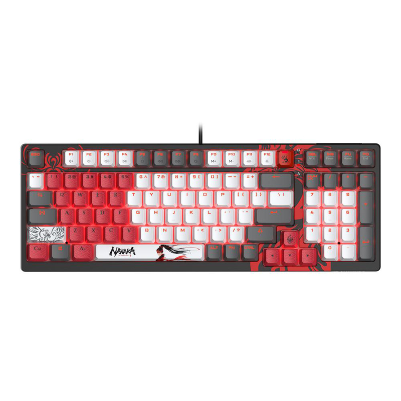 A4TECH BLOODY S98 NARAKA GAMING MECHANICAL BLMS RED SWITCH RGB KEYBOARD USB US+RUS