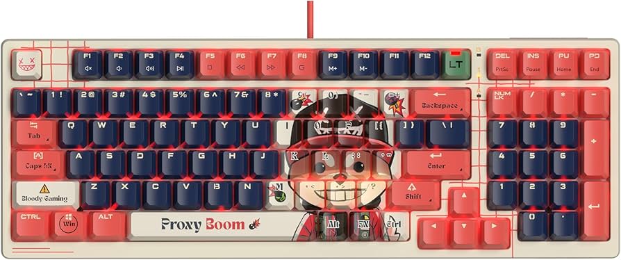 A4TECH BLOODY SAVAGE IMPACT AT98 PROXY BOOM GAMING ALPHA OPTICAL SWITCH RGB KEYBOARD USB US+RUS