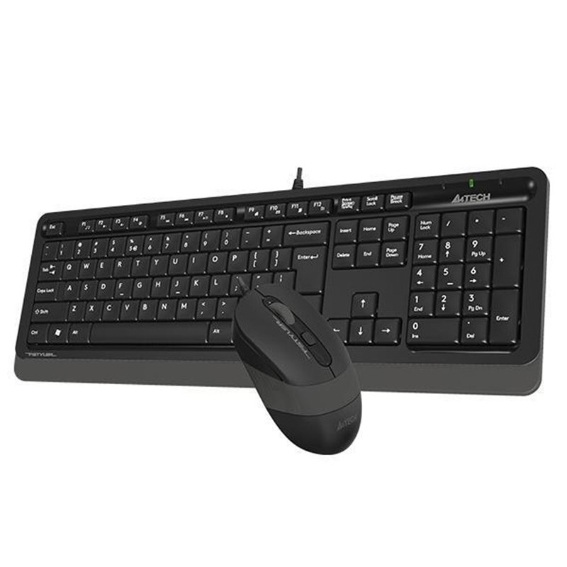 A4TECH FSTYLER F1010 (FM10+FK10) MULTIMEDIA SLEEK COMFORT KEYBOARD + MOUSE COMBO SET USB BLACK US+R