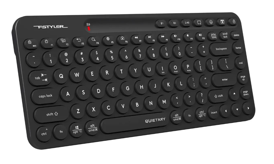 A4TECH FSTYLER FBK36C AS BLUETOOTH+2.4G WIRELESS RECHARGEABLE KEYBOARD USB BLACK US+RUSSIAN