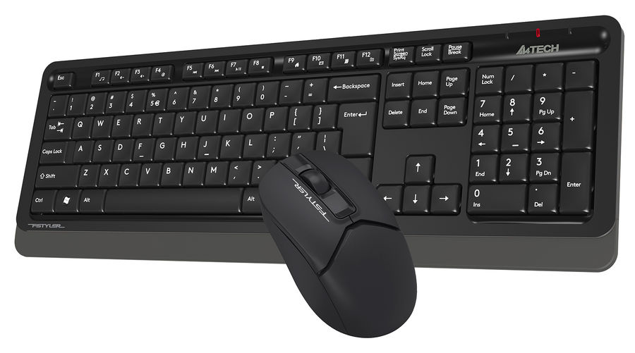 A4TECH FSTYLER FG1012 (FG12+FGK10) MULTIMEDIA SLEEK COMFORT KEYBOARD + MOUSE COMBO SET WIRELESS BLA
