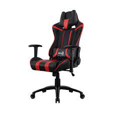 Gaming Chair AEROCOOL AERO 1 ALPHA BLACK&RED 2D Armrest 65mm wheels PVC Leather