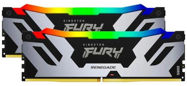 DDR5 64GB (2x32GB) PC-51200 (6400MHz) KINGSTON FURY RENEGADE RGB XMP KF564C32RSAK2-64