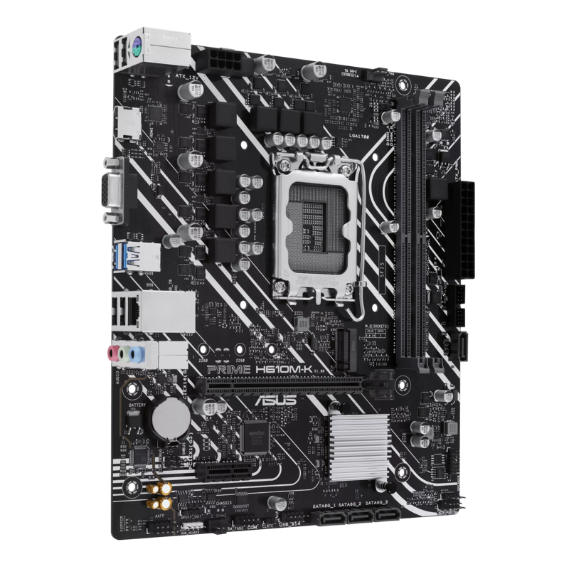 MB LGA1700 ASUS H610M-K,2xDDR5,10xUSB,M.2,4xSATAIII,mATX,PCIe16x, PCIe1x, HDMI,VGA