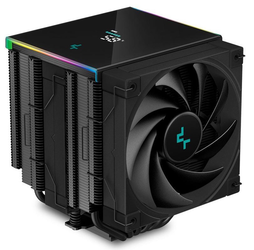 CPU cooler DEEPCOOL AK620 DIG. LGA1700/1200/115*/20**/AMD 2x120mm BLACK PWM FDB fan,500-1850rpm,6HP