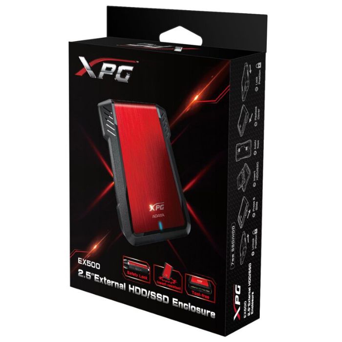 Case for HDD/SSD ADATA XPG EX500 USB 3.1 Caddy 2.5"" SATA-III