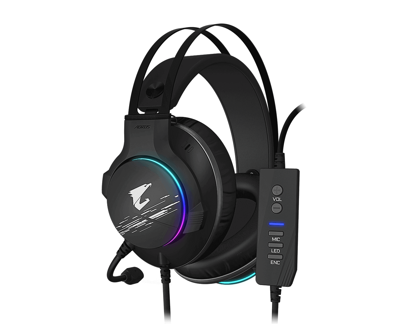 Наушники с микрофоном GIGABYTE AORUS H1 Virtual 7.1 USB BLACK