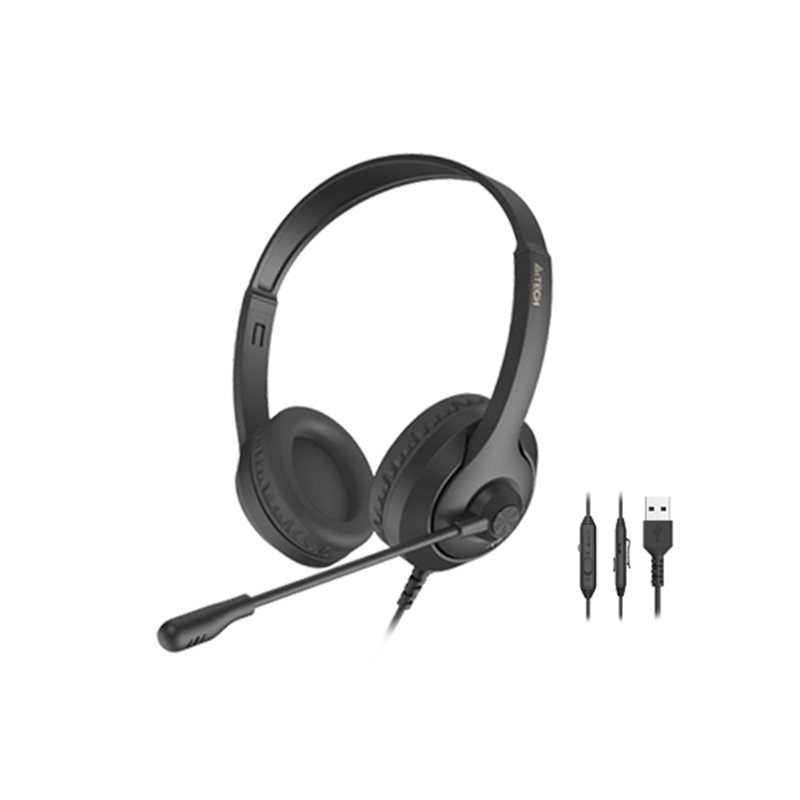 Наушники с микрофоном A4Tech FSTYLER FH100U USB BLACK