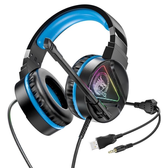 Наушники Hoco W104 game black/blue