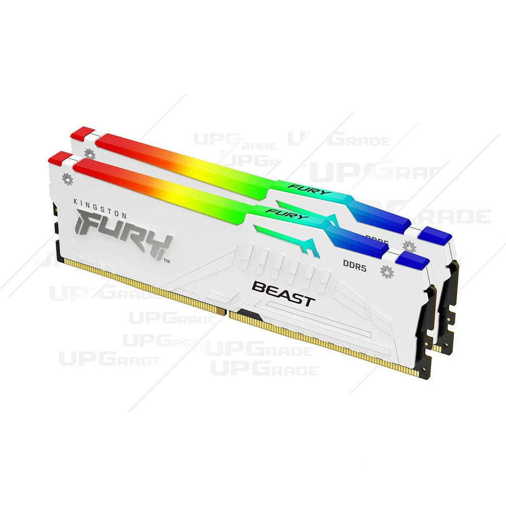 DDR5 32GB (2x16GB) PC-48000 (6000MHz) KINGSTON FURY BEAST WHITE RGB EXPO KF560C30BWEAK2-32
