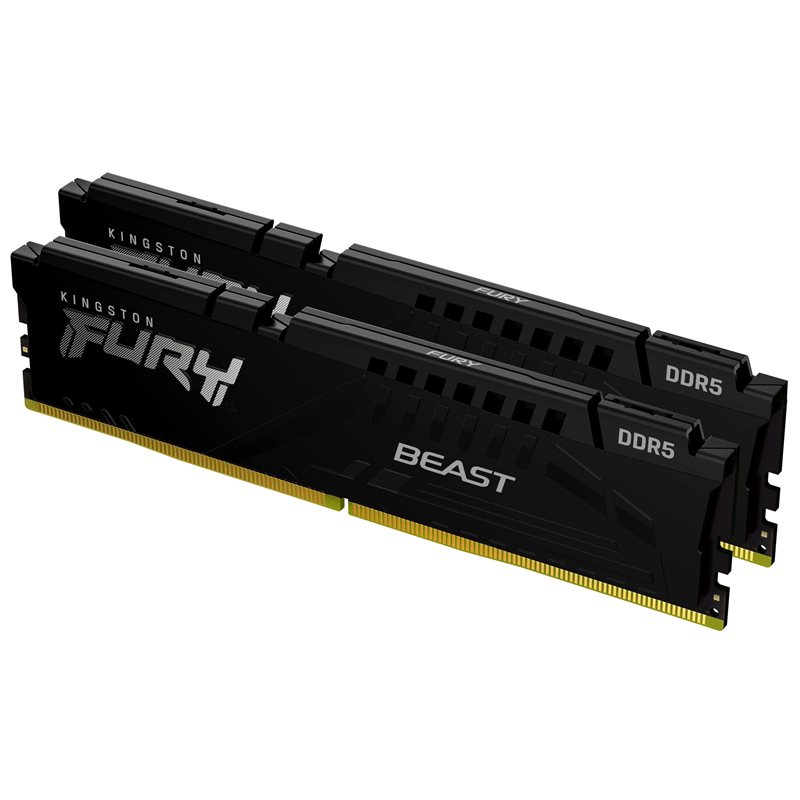 DDR5 64GB (2x32GB) PC-44800 (5600MHz) KINGSTON FURY BEAST BLACK KF556C40BBK2-64