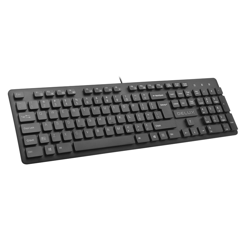 Delux K6888U wired keyboard black USB RUS+KG
