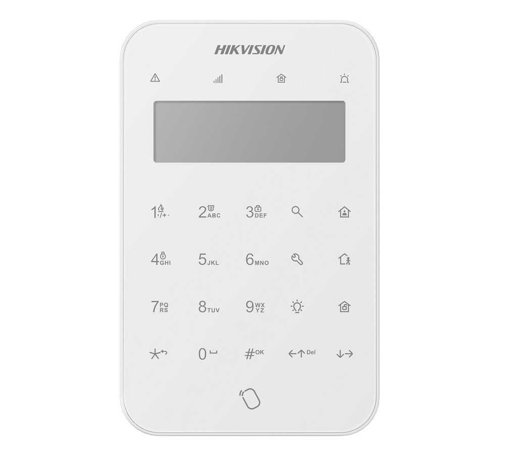 HIKVISION AX PRO DS-PK1-LT-WB(O-STD) клавиатура охранной панели с дисплеем беспроводная