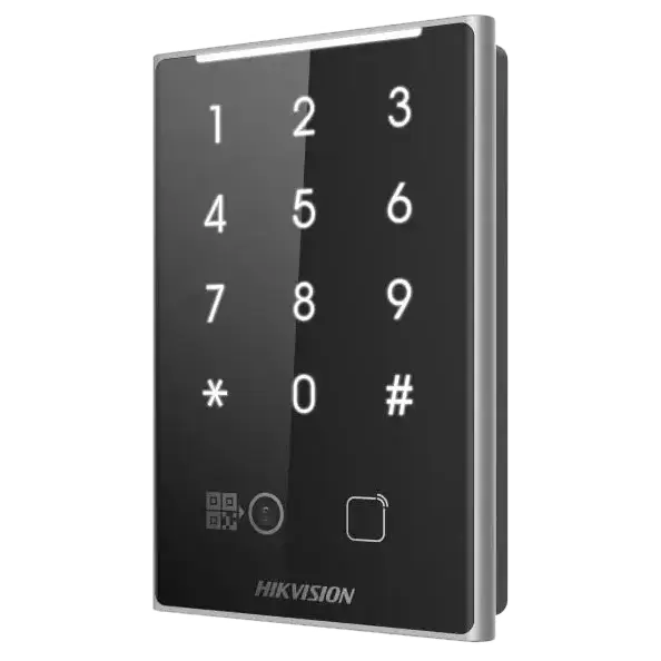 Считыватель с сенсорной клавиатурой HIKVISION DS-K1109DKB(STD)Mifare,Bluetooth,пластик, IP65