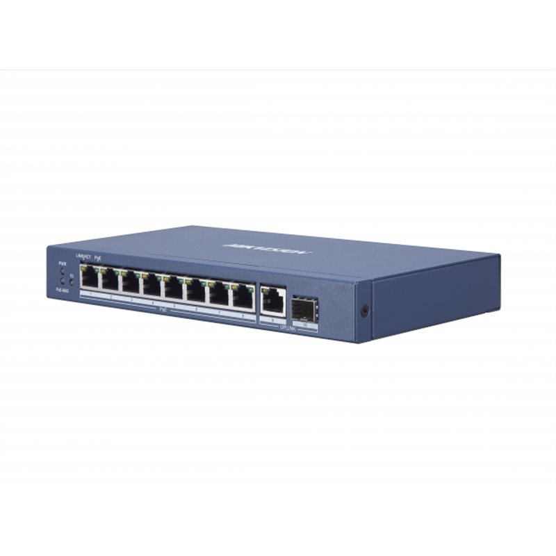 HUB Switch HIKVISION DS-3E0510P-E/M 8x1000Mbps PoE,1x1000Mbpc,1x1000 SFP,PoE budget:58W Metal