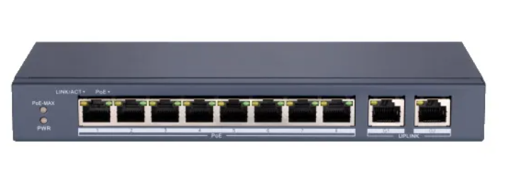 HUB Switch HIWATCH DS-S0110-MP 10-port 10/100Mbps 8-port PoE 60W