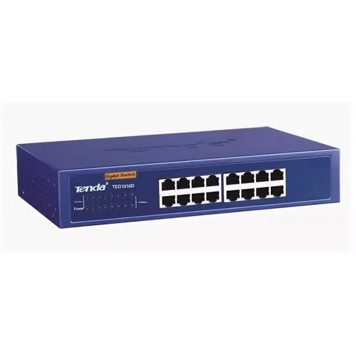 HUB Switch Tenda TEG1016D 16port 10/100/1000M Gigabit 13" Rackmount Metal case