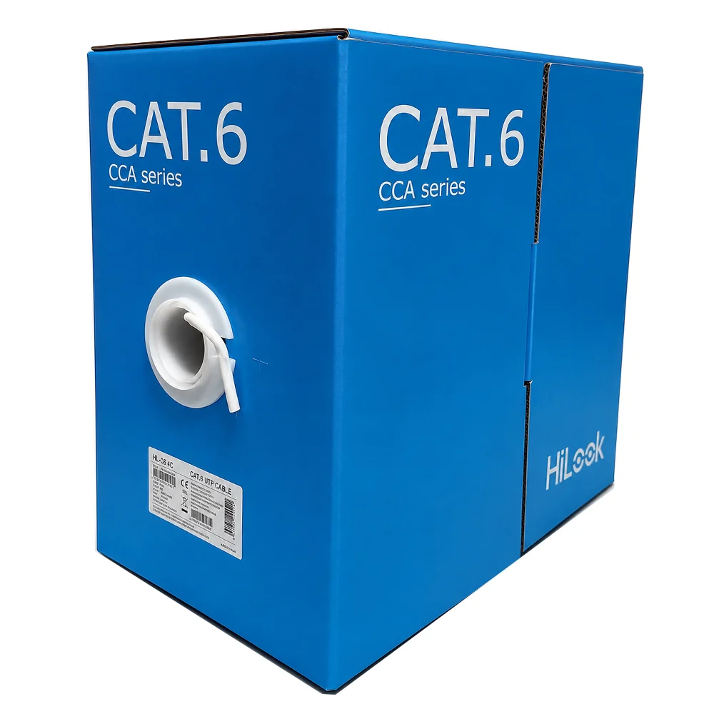 RJ- 45 Cable UTP-6e (8-жильный,омеднённый,внутренний) HiLook NC-1LN6UU/CCA/M White 0,57mm (305м)