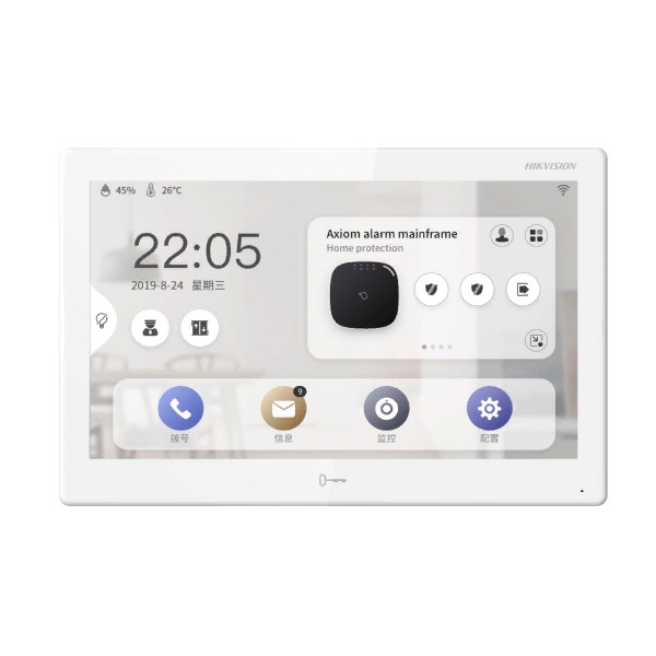 IP монитор видеодомофона HIKVISION DS-KH9310-WTE1 7"(STD) Touch-Screen,Android,PoE,WiFi,WHITE