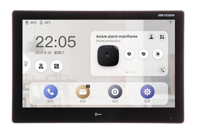 IP монитор видеодомофона HIKVISION DS-KH9510-WTE1(B)BLACK 10,1"(STD) Touch-Screen,Android,PoE,WiFi