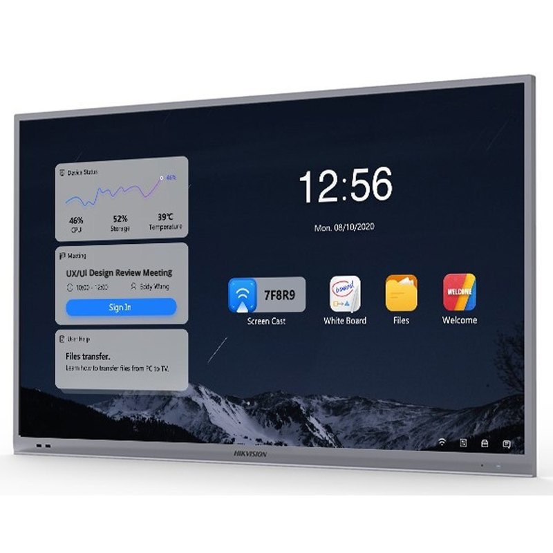 Interactive Flat Panel HIKVISION DS-D5A75RB/B3 75" 3840×2160 Android 14.0 8GB/128GB WebCam 8мп