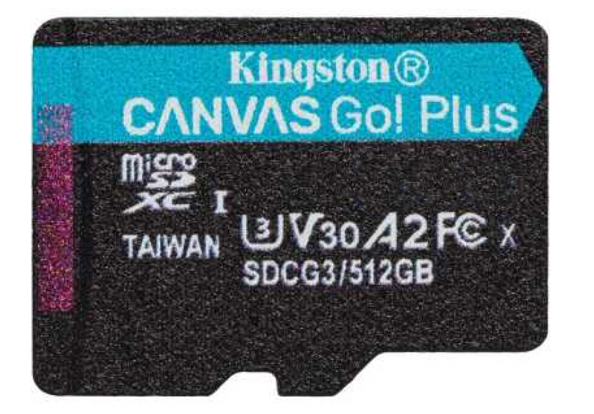 Micro Secure Digital Card (Trans Flash) 512GB HC10 KINGSTON Canvas Go Plus 170R A2 U3 V30