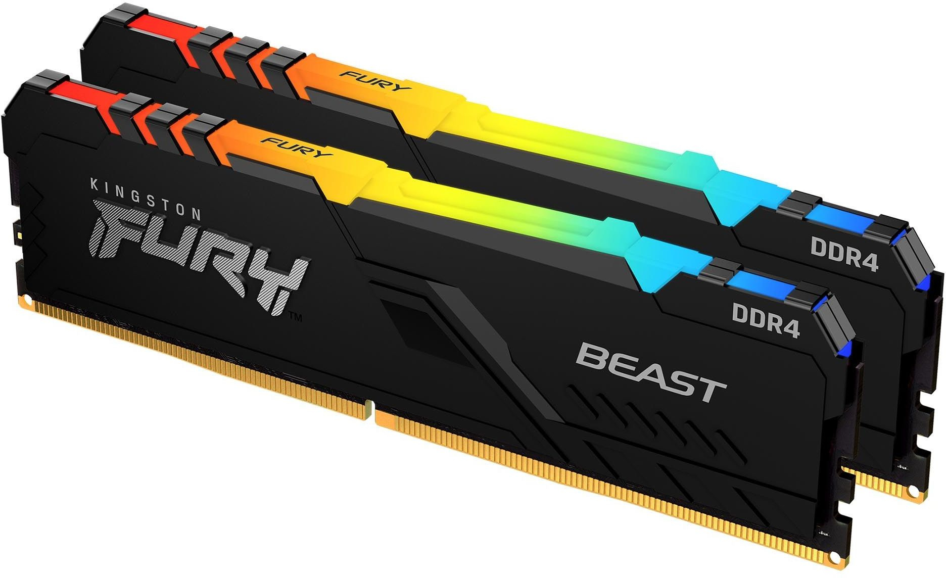 DDR4 32GB (2x16GB) PC-25600 (3200MHz) KINGSTON FURY BEAST RGB KF432C16BB12AK2/32