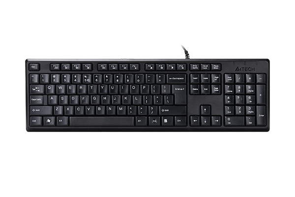A4TECH KR-92 COMFORT USB ROUND EDGE KEYBOARD BLACK US+RUSSIAN