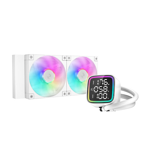 DEEPCOOL LD240 WH ARGB WHITE 120*2 FAN DIG. CPU STATUS LGA20xx/1700/1200/115*/AMD
