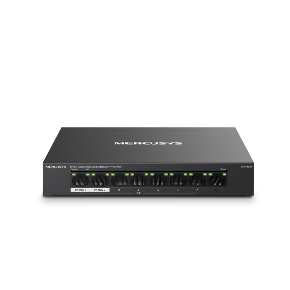 HUB Switch Mercusys(TP-Link)MS108GP 8-port Gigabit with 7-Port 65W PoE+