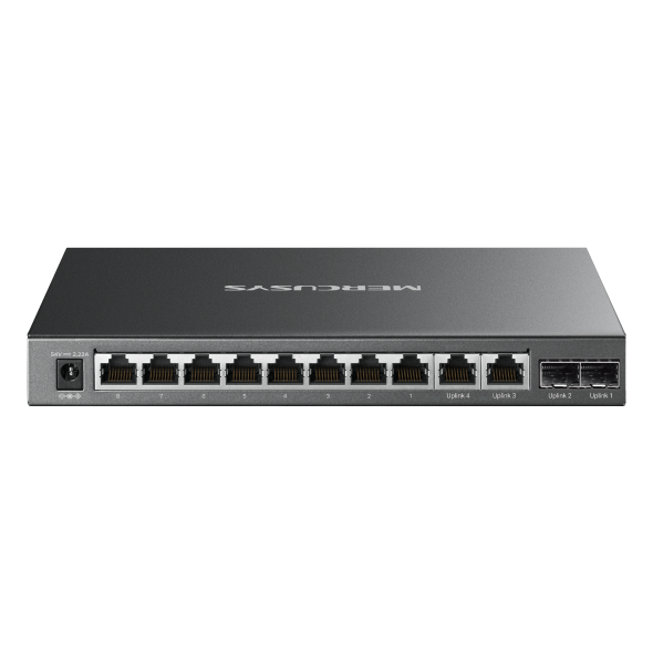 HUB Switch Mercusys(TP-Link)MS112GMP 12-Port Gigabit Desktop Switch with 8-Port 110W PoE+