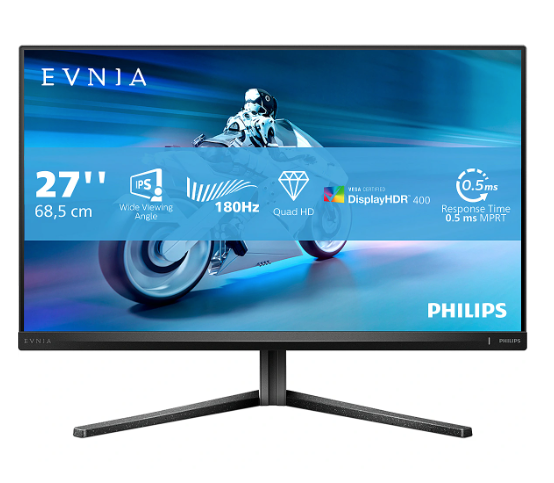 PHILIPS 27" 27M2N5500 EVNIA GAMING IPS 2560 x 1440 180HZ 178/178 1200:1 500kd/m2 1ms DP, HDMI*2