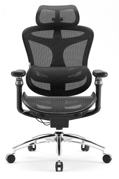 Office Chair SIHOO C300-B101 BLACK 6D Armrest, class 4 TUV gaslift,350mm aluminum base